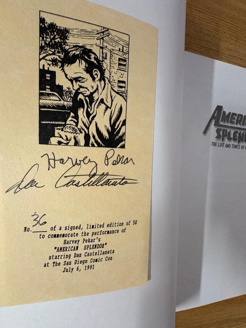 『 AMERICAN SPLENDOR 』HARVEY PEKAR サイン入り