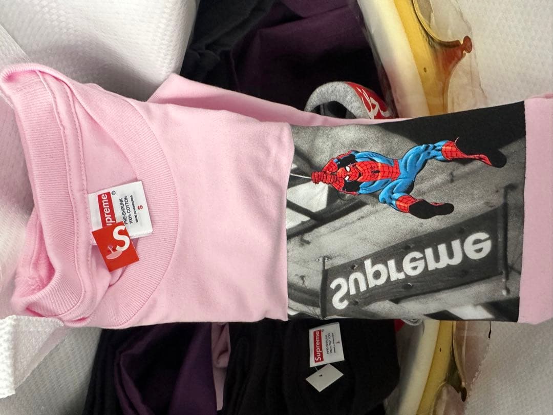 トップス Supreme x Spider-Man Tee light pink
