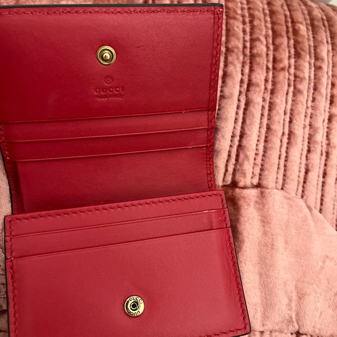 GUCCI チェリー装飾 二つ折り財布