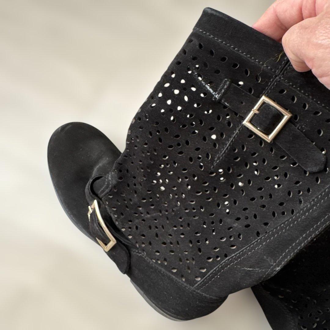 JIMMY CHOO スエードブーツ 37 黒