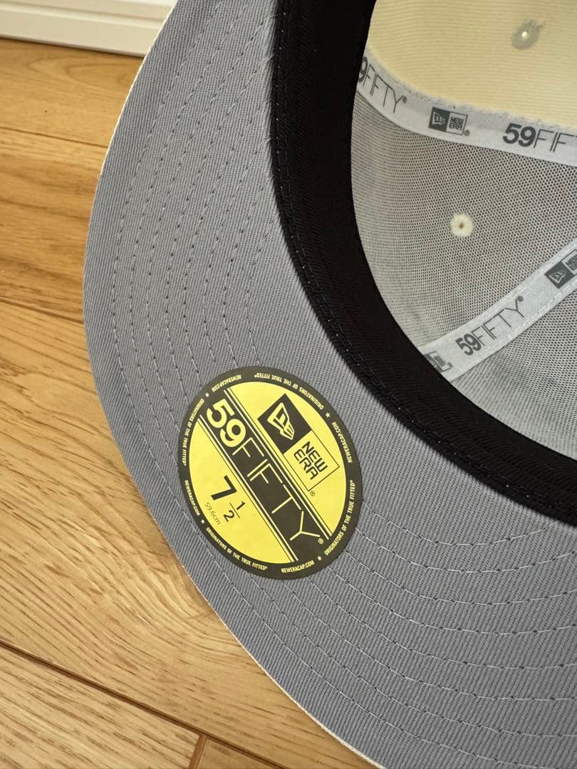 ニューエラ 59FIFTY 鳥獣戯画 オールオーバー クロームホワイト 71/2