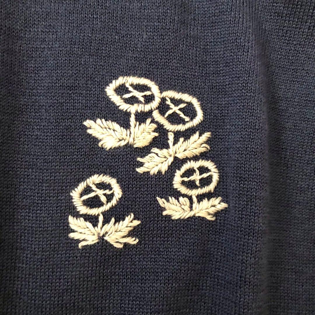 美品✨　ミナペルホネン　necco カーディガン 刺繍柄　胡桃釦　ネッコ