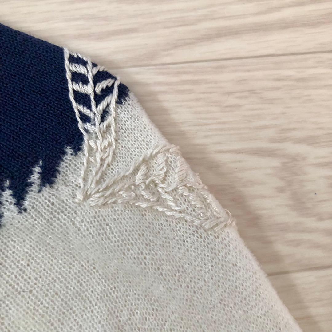 美品✨　ミナペルホネン　necco カーディガン 刺繍柄　胡桃釦　ネッコ