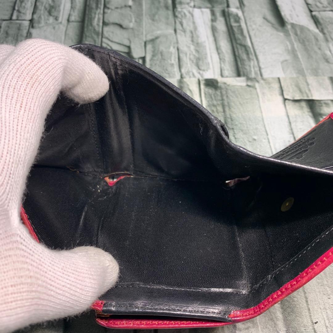Vivienne Westwood ビビアン三つ折り財布　ピンク　レザー　がま口