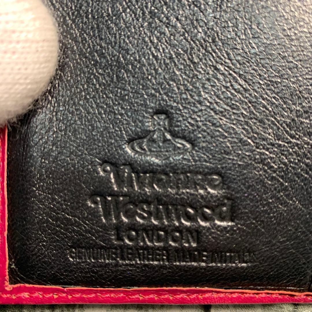 Vivienne Westwood ビビアン三つ折り財布　ピンク　レザー　がま口