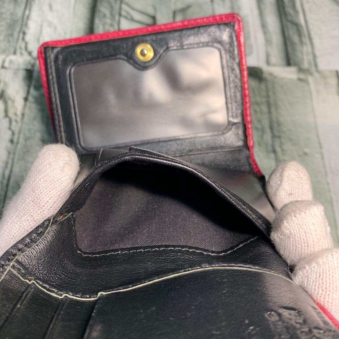 Vivienne Westwood ビビアン三つ折り財布　ピンク　レザー　がま口