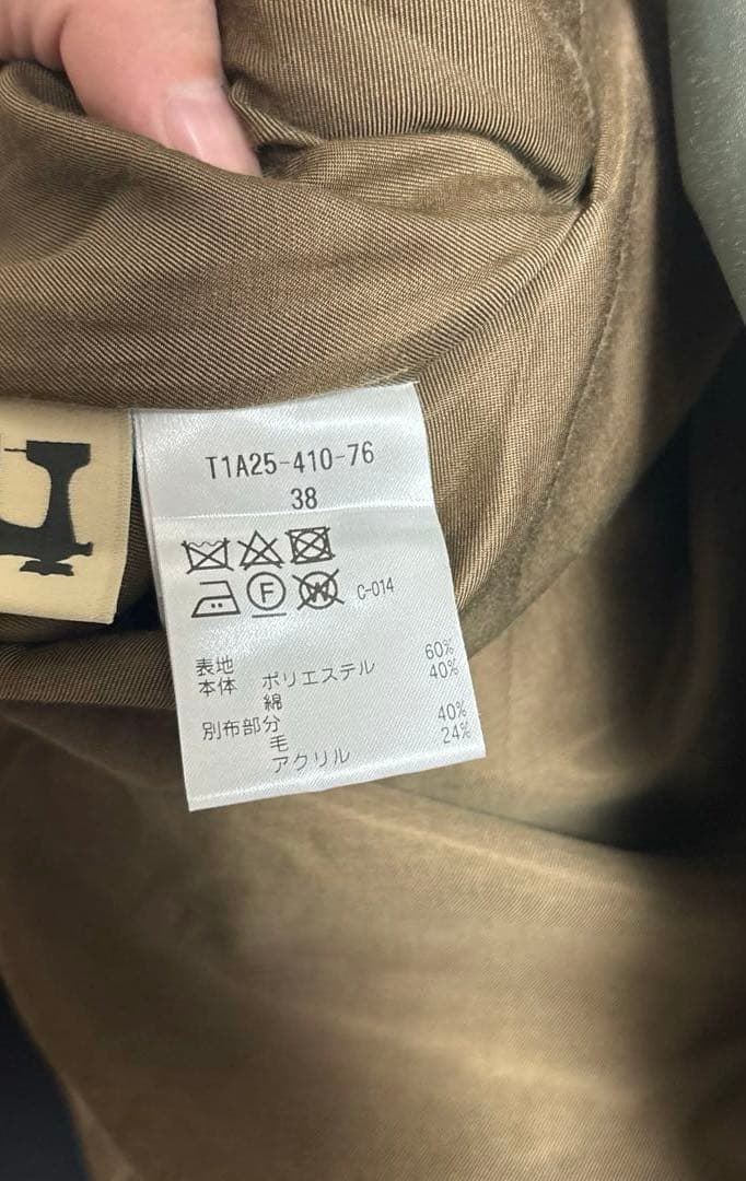SANYOCOAT サンヨーコート　ツイードコンビ トレンチコート　カーキ