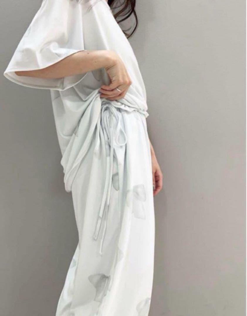 30%OFF⭐︎新品未使用　ジェラートピケ リボンＴシャツ＆ロングパンツセット