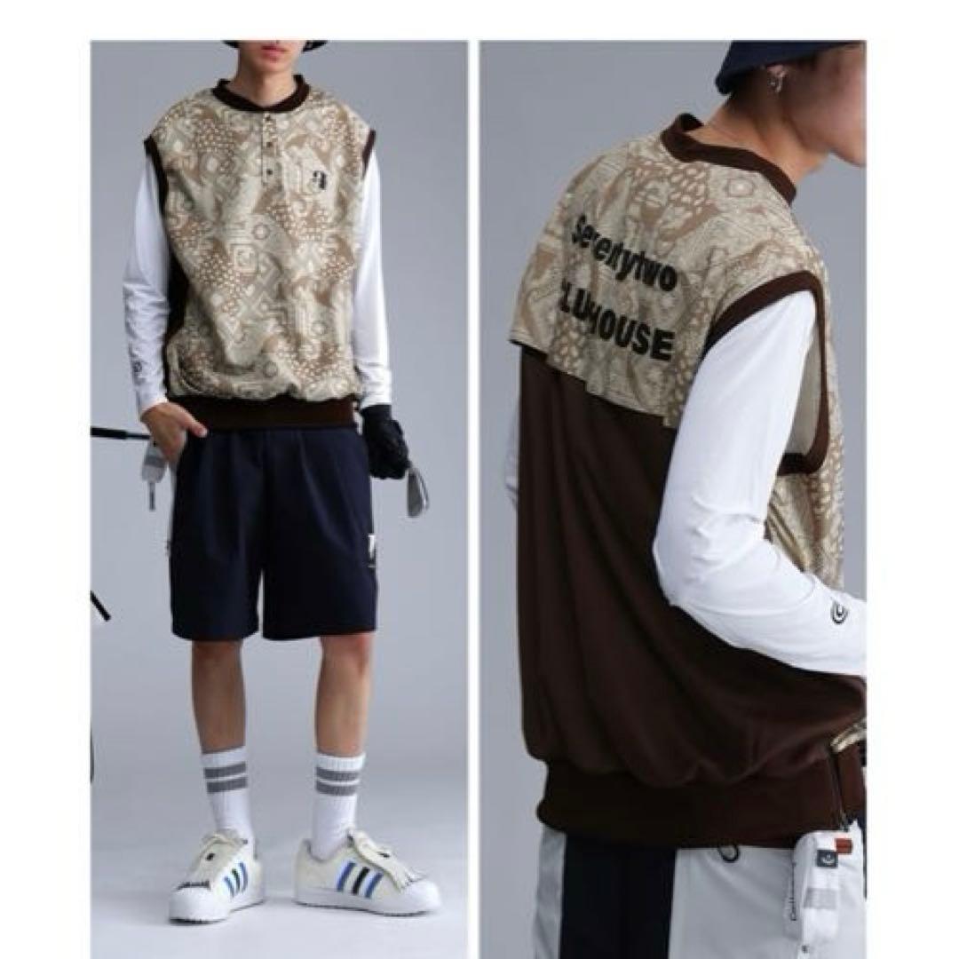 【STCH×ANTIQUA GOLF】ペイズリー柄ベスト