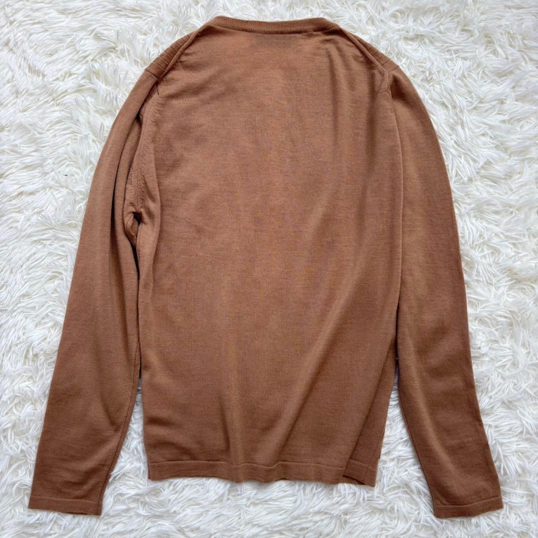 英国製　ジョンスメドレー　ケーブル編みカーディガン pure new wool