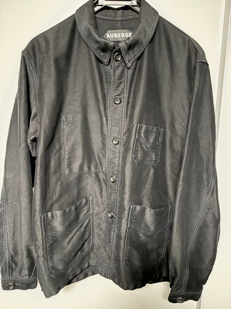 AUBERGE CHARBON DYE カバーオール 黒 サイズ40