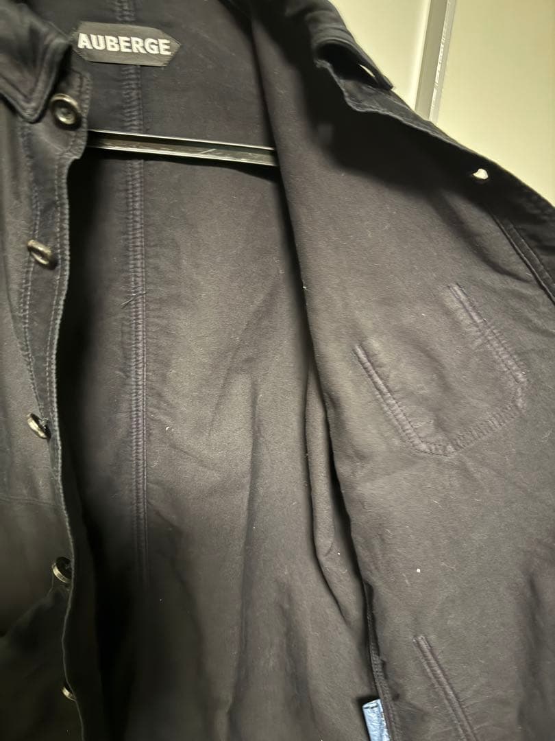 AUBERGE CHARBON DYE カバーオール 黒 サイズ40