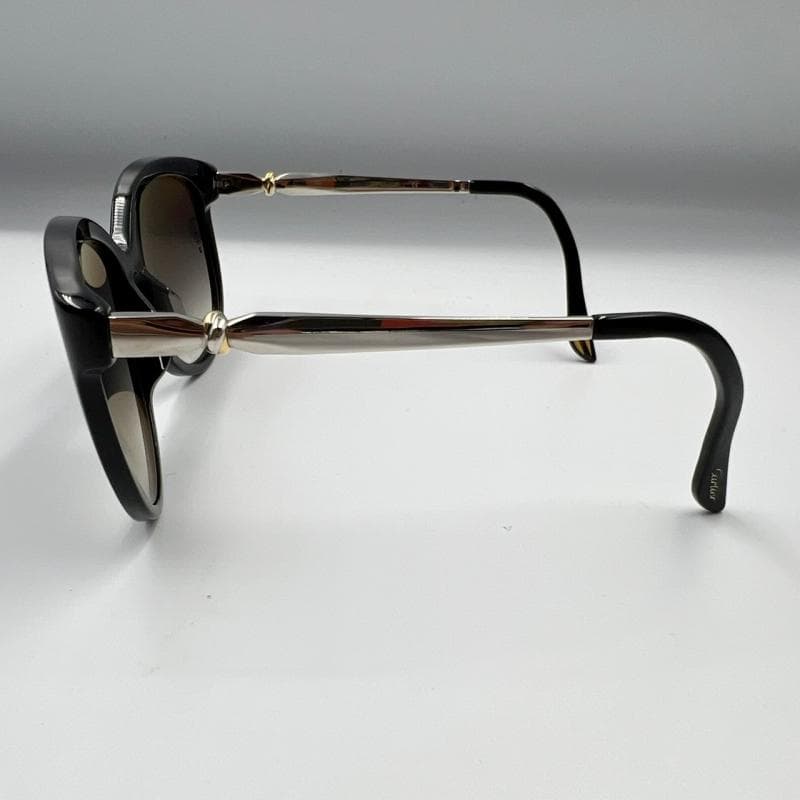 美品 Cartier サングラス 度なし トリニティ フルリム ブラック