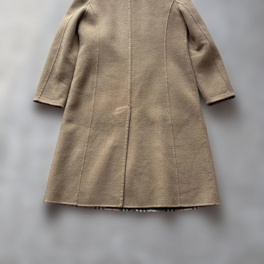 【美品】バーバリーロンドン リバーコート カシミヤ ノバチェック ダブルフェイス