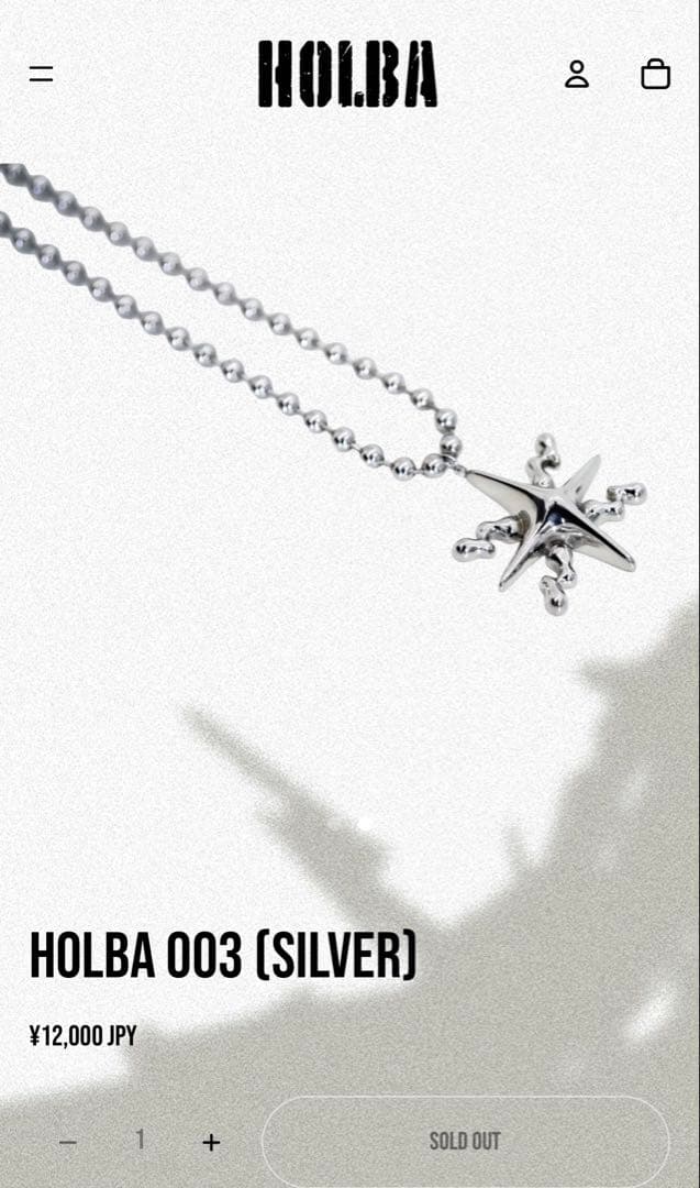 holba シルバーネックレス 003 新品未使用