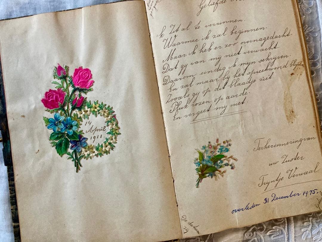 アンティーク クロモス ブック 薔薇 エンジェル 1910年代 本 クロモブック