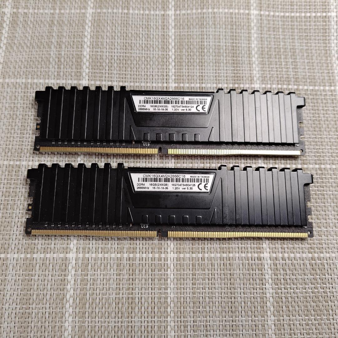 Corsair メモリー DDR4 16GB 2666MHz 2枚セット