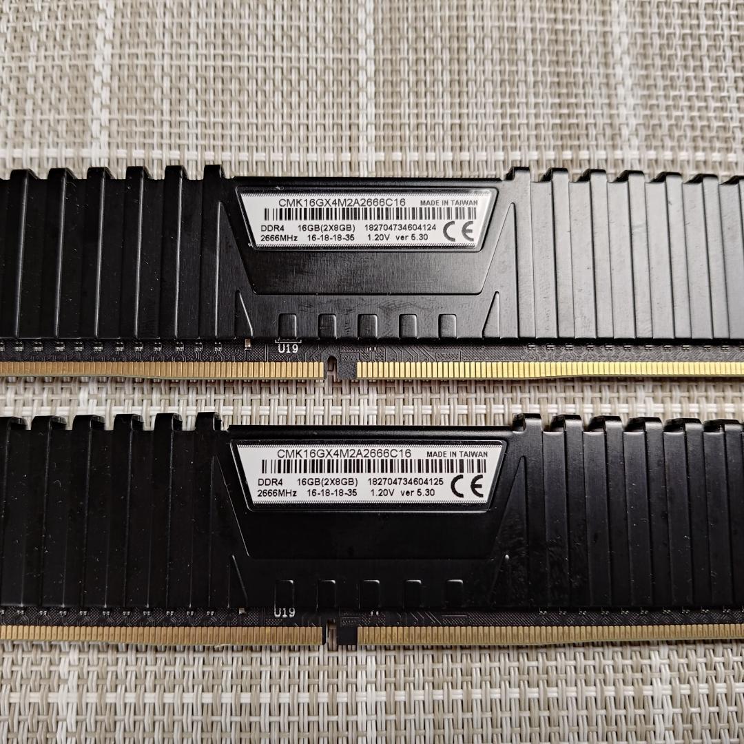 Corsair メモリー DDR4 16GB 2666MHz 2枚セット
