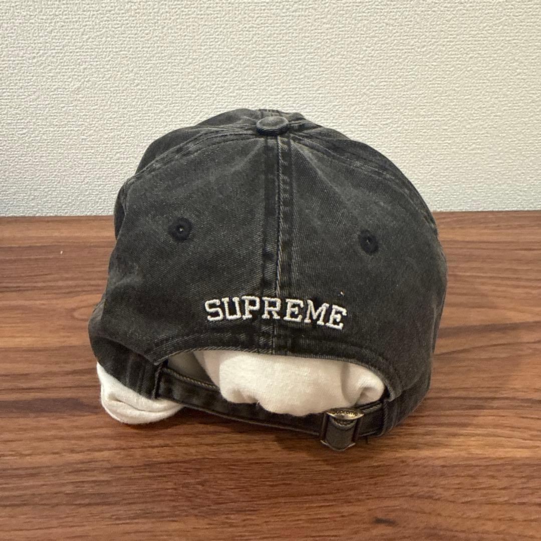 Supreme 黒キャップ Sロゴ