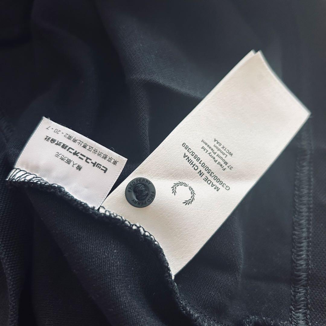 FRED PERRY ブラック ポロシャツ 半袖　レディース
