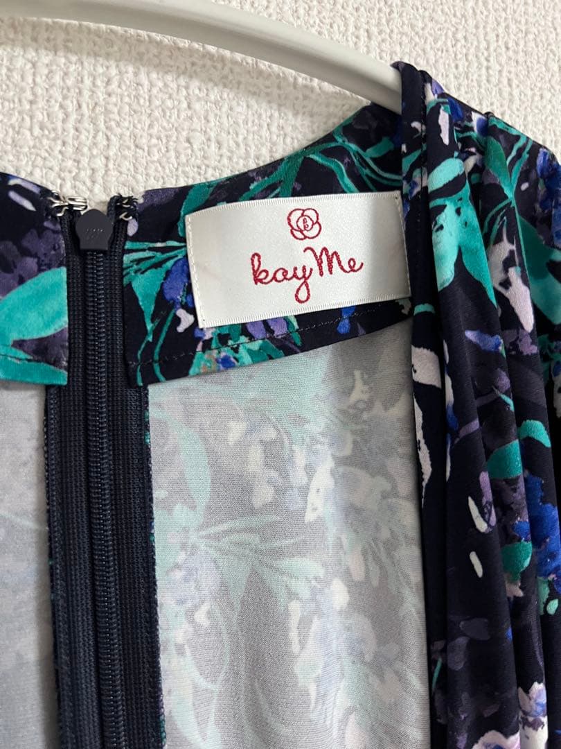 新品タグ付 kay me ジャージーワンピース 日本製 花柄 JP9 お値下げ可