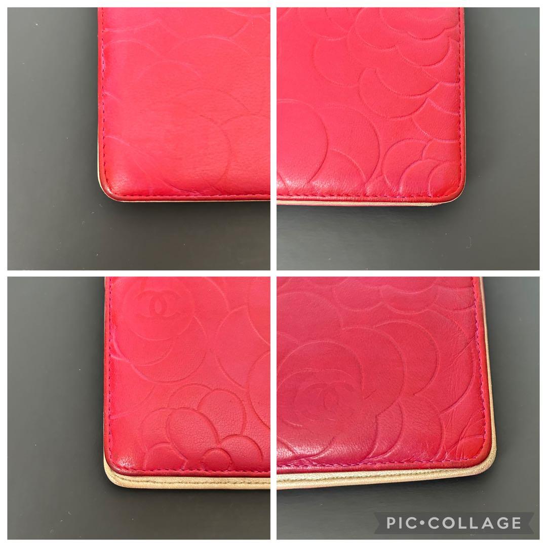 セール　シャネル CHANEL カメリア ラムスキン 財布　ココマーク　ピンク