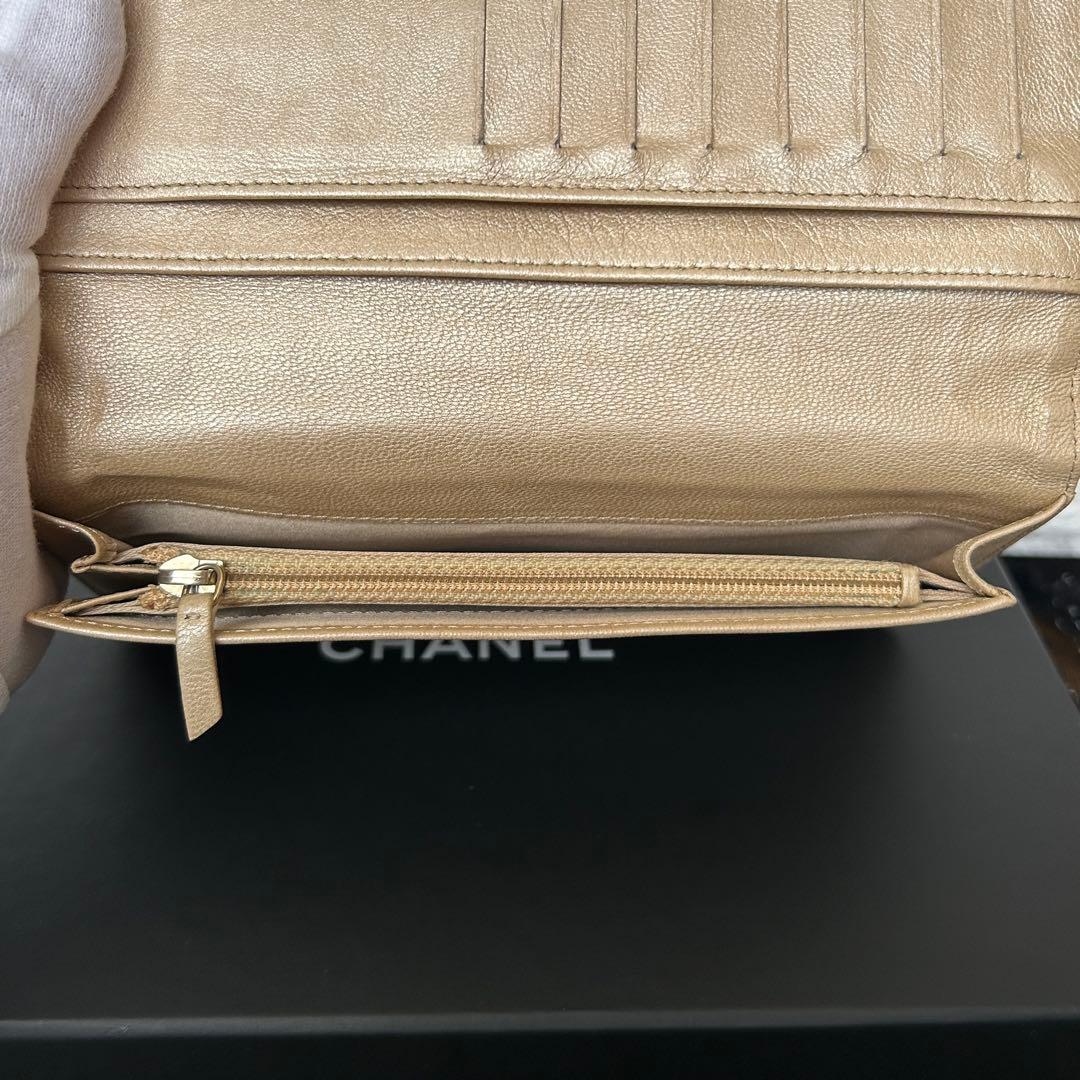 セール　シャネル CHANEL カメリア ラムスキン 財布　ココマーク　ピンク