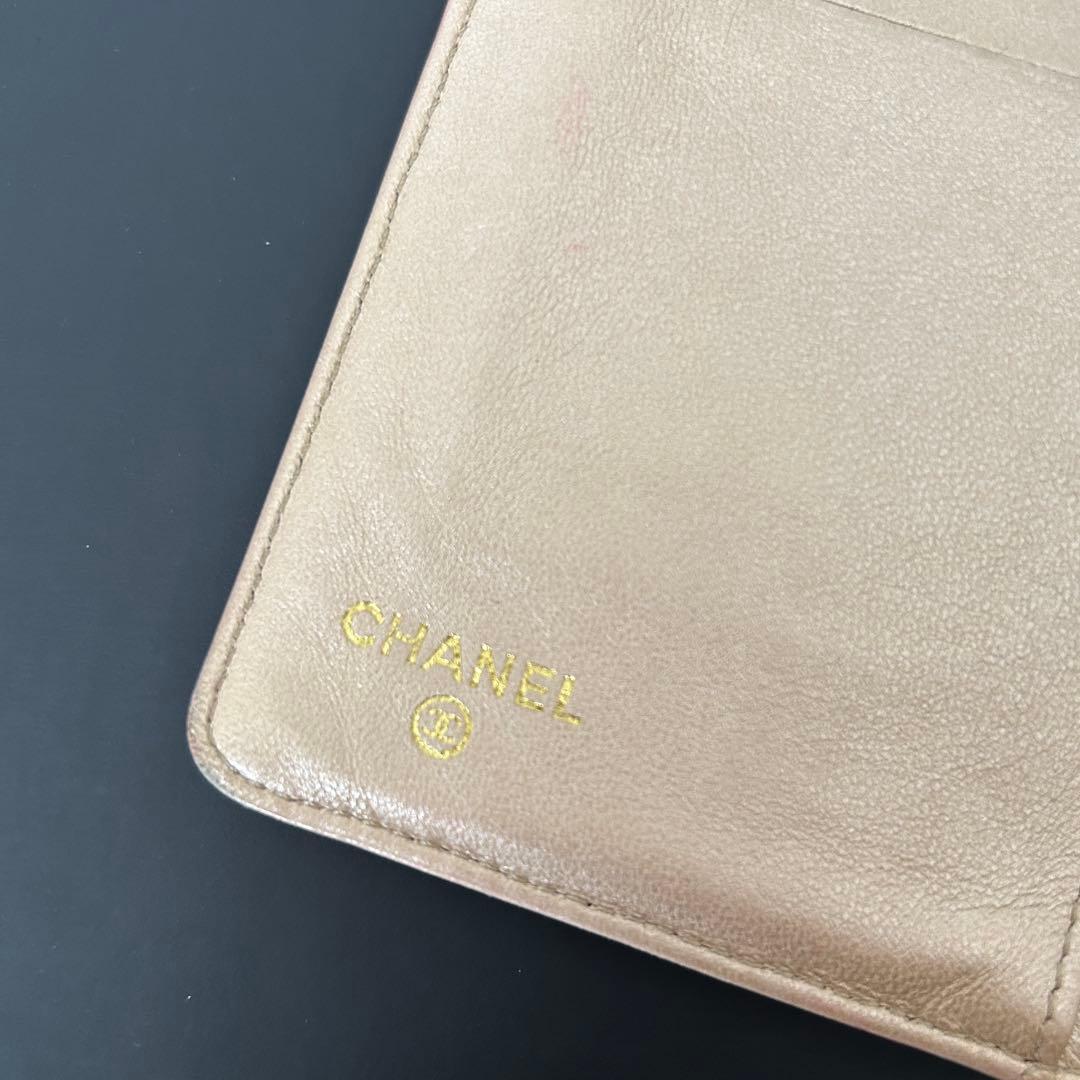 セール　シャネル CHANEL カメリア ラムスキン 財布　ココマーク　ピンク