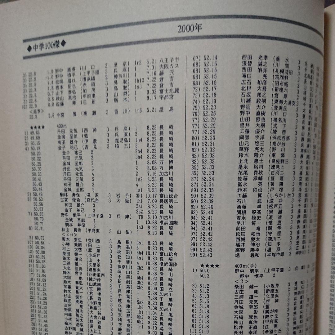 2000年記録集計号 陸上競技マガジン