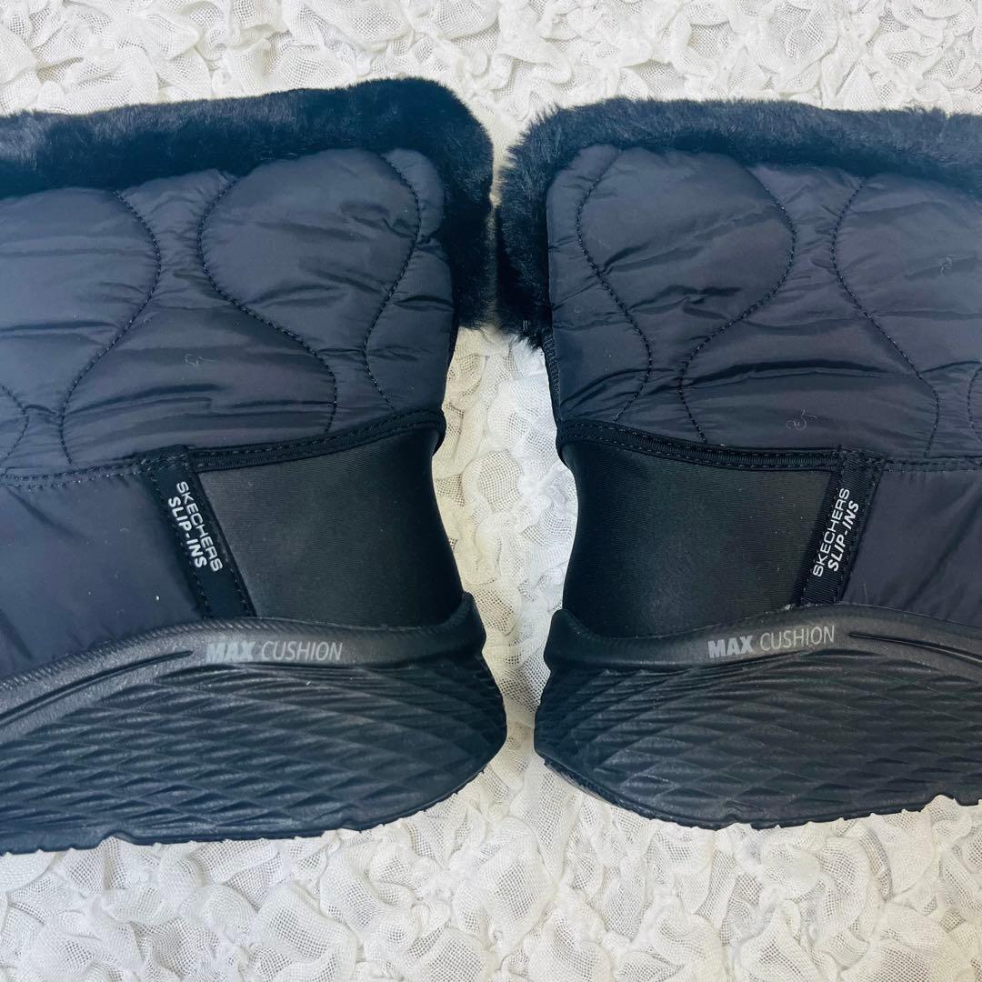 スケッチャーズSKECHERSスリップインズブーツ 22.5新品2wayファー