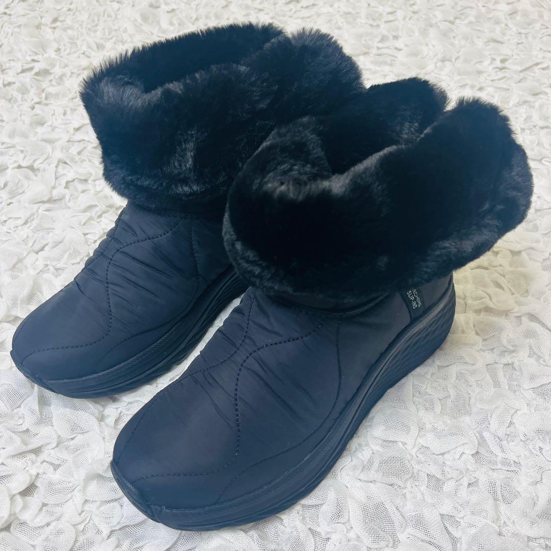 スケッチャーズSKECHERSスリップインズブーツ 22.5新品2wayファー