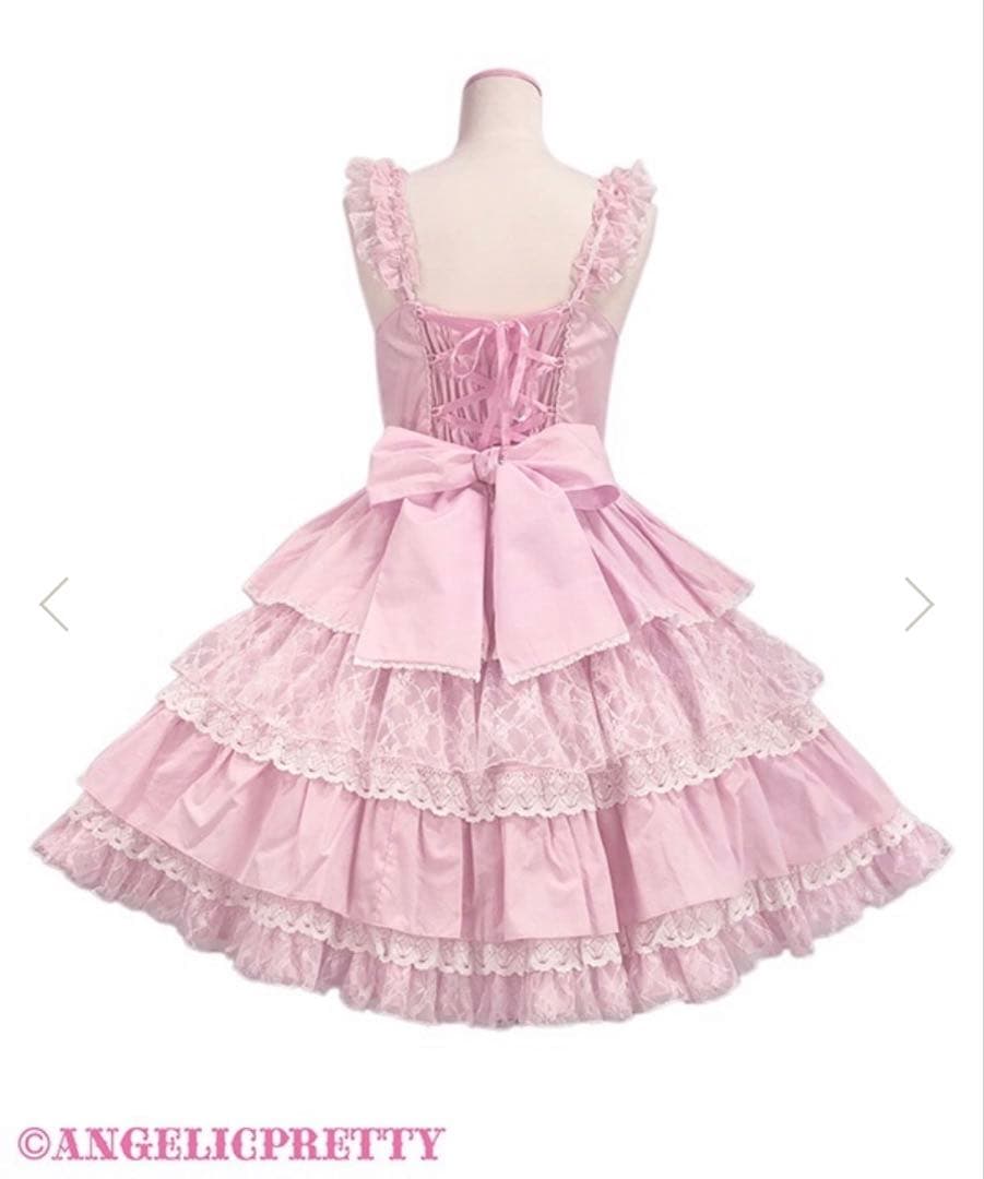 アンジェリックプリテ♡Romantic Ribbonジャンパースカート♡ピンク♡