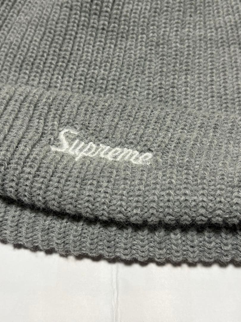 Supreme グレー ビーニー ニット帽