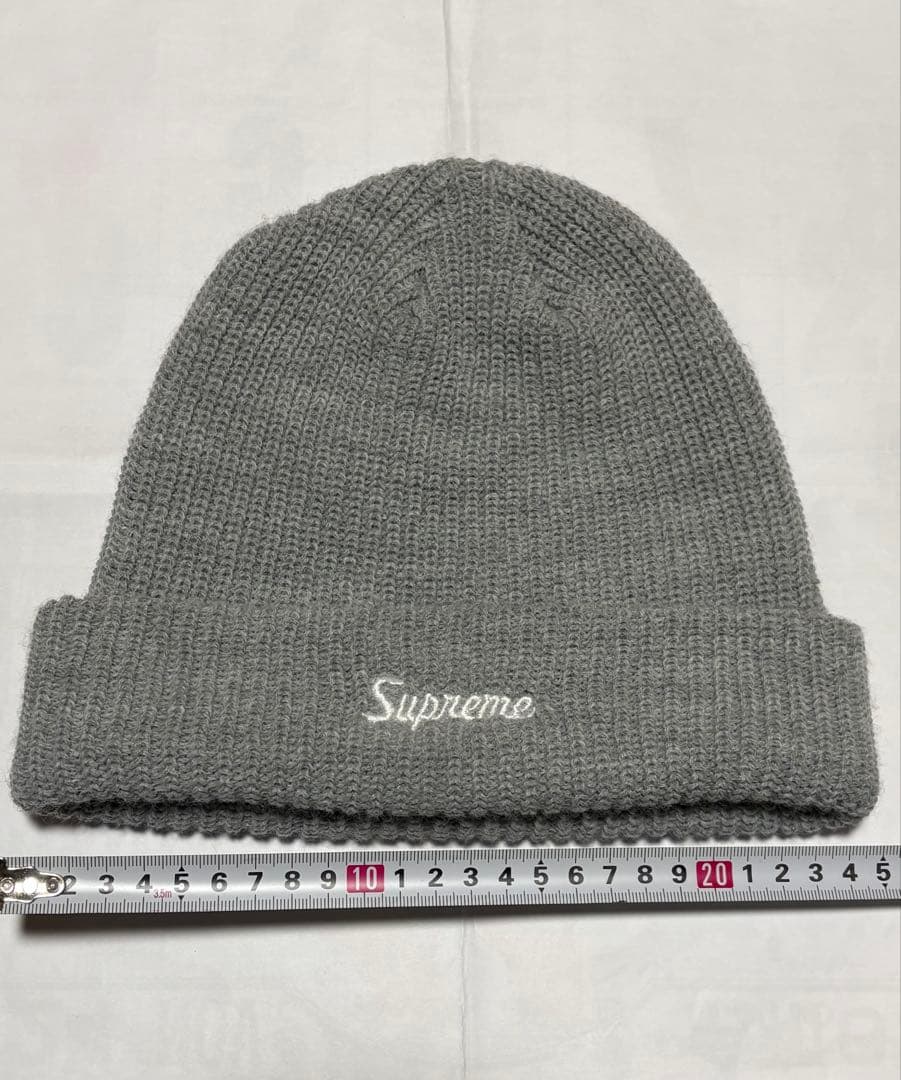 Supreme グレー ビーニー ニット帽