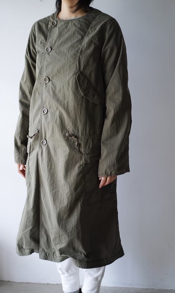 【美品】KAPITAL エジプシャンツイル ノーカラースモックコート