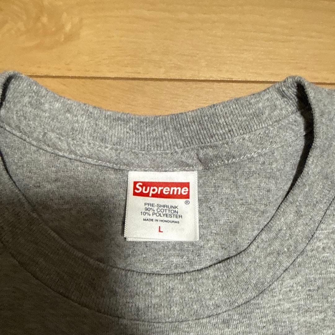 Supreme プリントTシャツ Lサイズ グレー