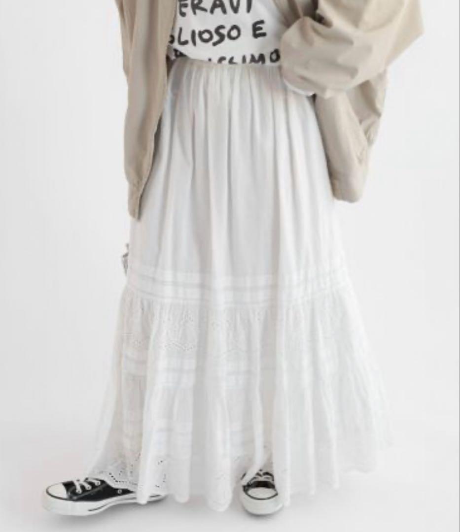 JARNAL STANDARDrelumeコットン刺繍ロングスカート