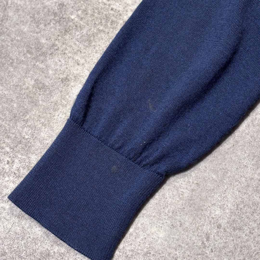 DOLCE & GABBANA カシミヤ シルク カーディガン レース刺繍 紺