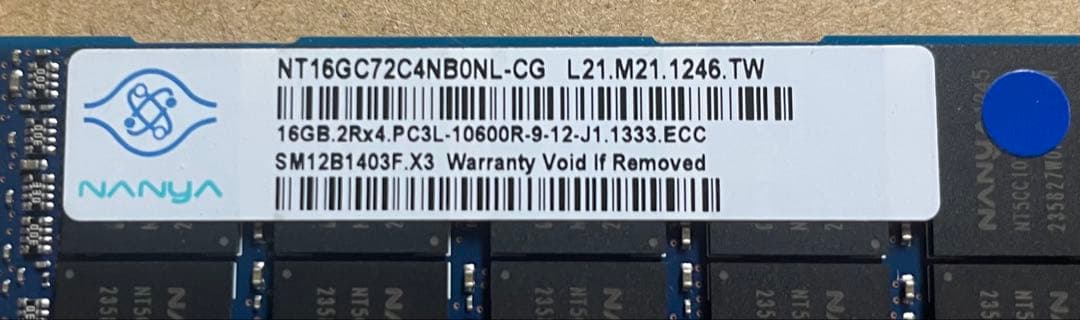 【正常判定】DDR3 16GB×6枚
