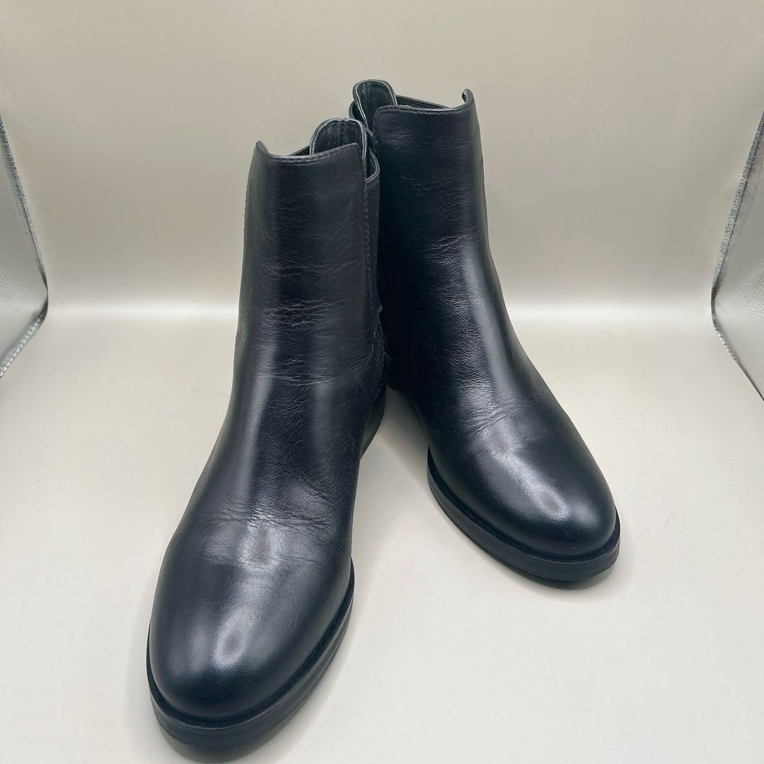 極美品 Clara クラークス【24.0】レザー ブーツ ブラック 黒
