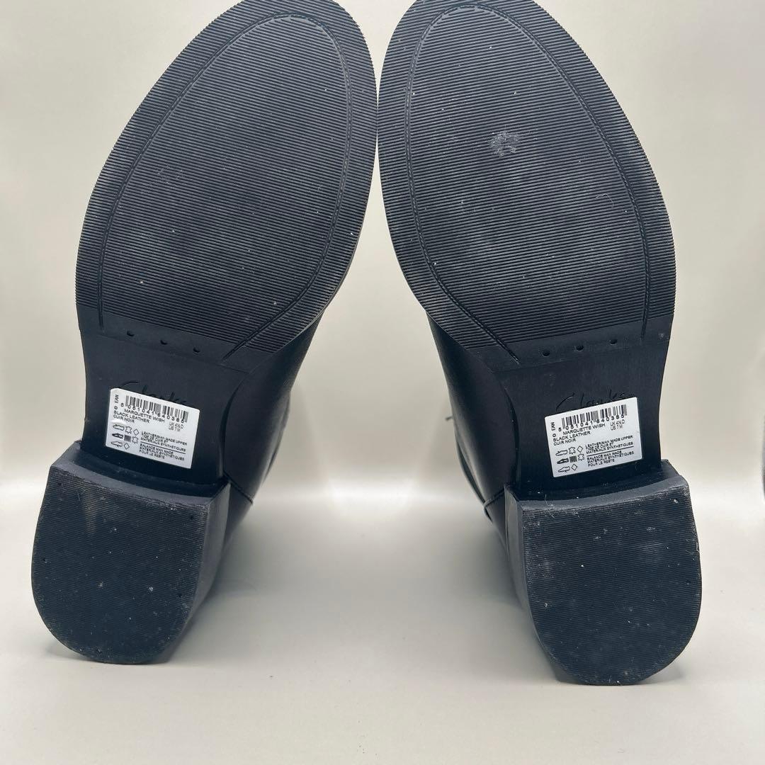 極美品 Clara クラークス【24.0】レザー ブーツ ブラック 黒