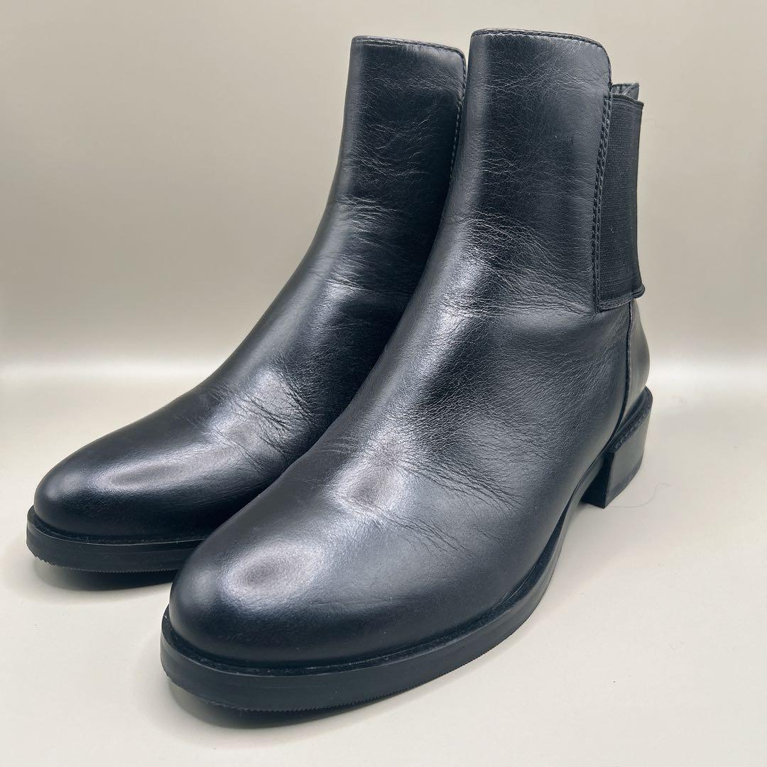 極美品 Clara クラークス【24.0】レザー ブーツ ブラック 黒