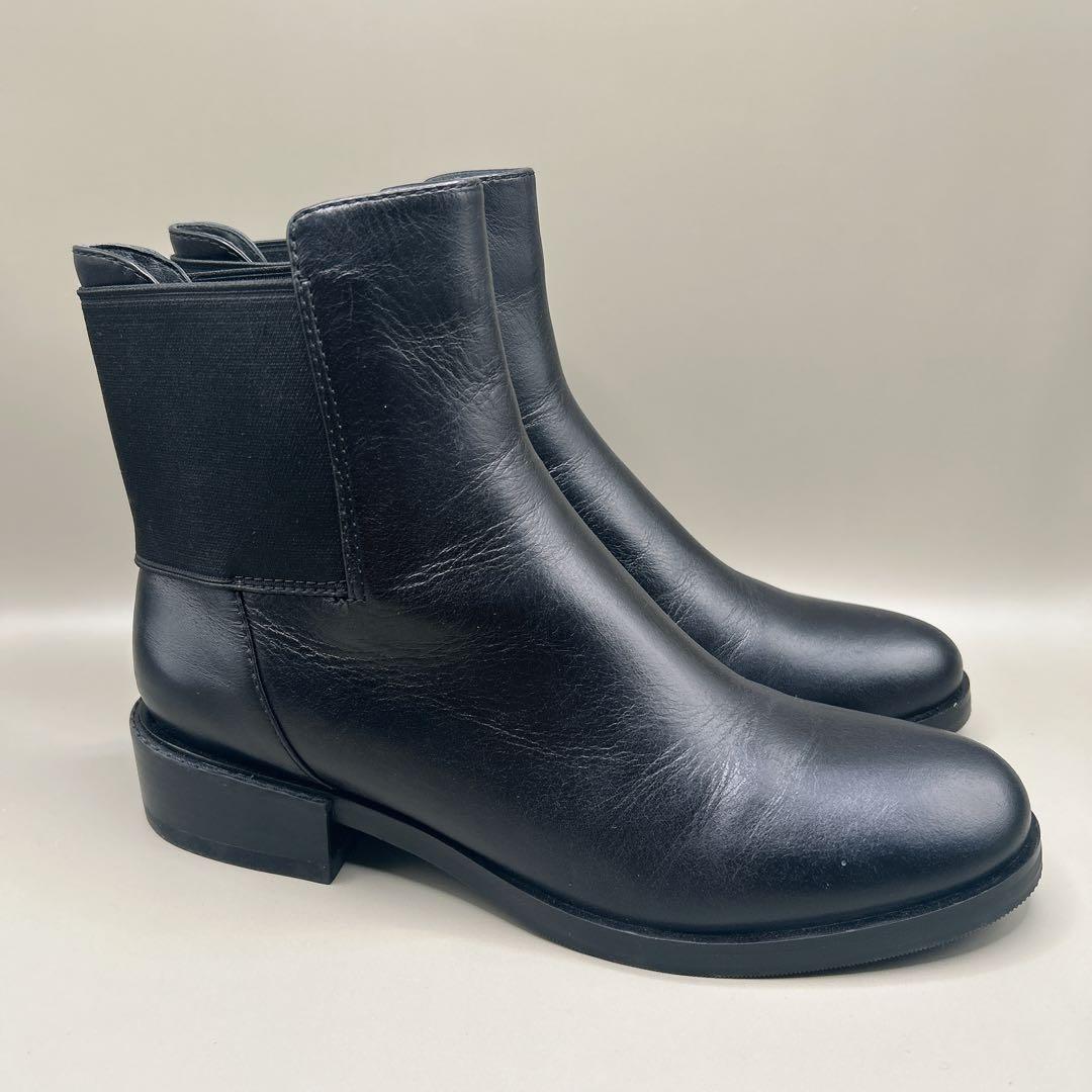 極美品 Clara クラークス【24.0】レザー ブーツ ブラック 黒