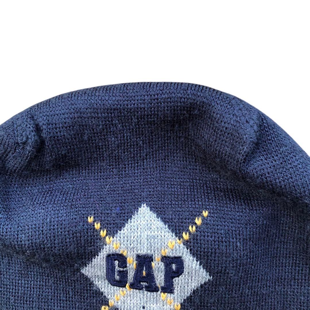 【90's】OLD GAP ビーニー　ニット帽　刺繍タグvintage