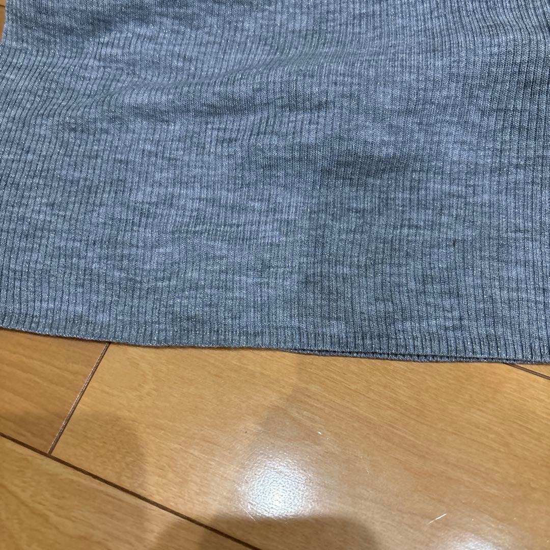 【美品】プラステ　ラメシアーリブタートルネックセーター