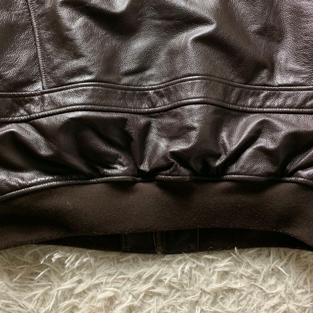 美品■ヴィンテージ フライトジャケット G-1 襟ボア 本革 5XL