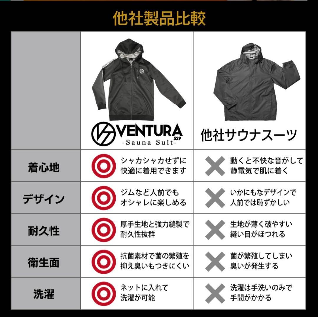 サウナスーツ VENTURA529 サイズＬ ブラックライン