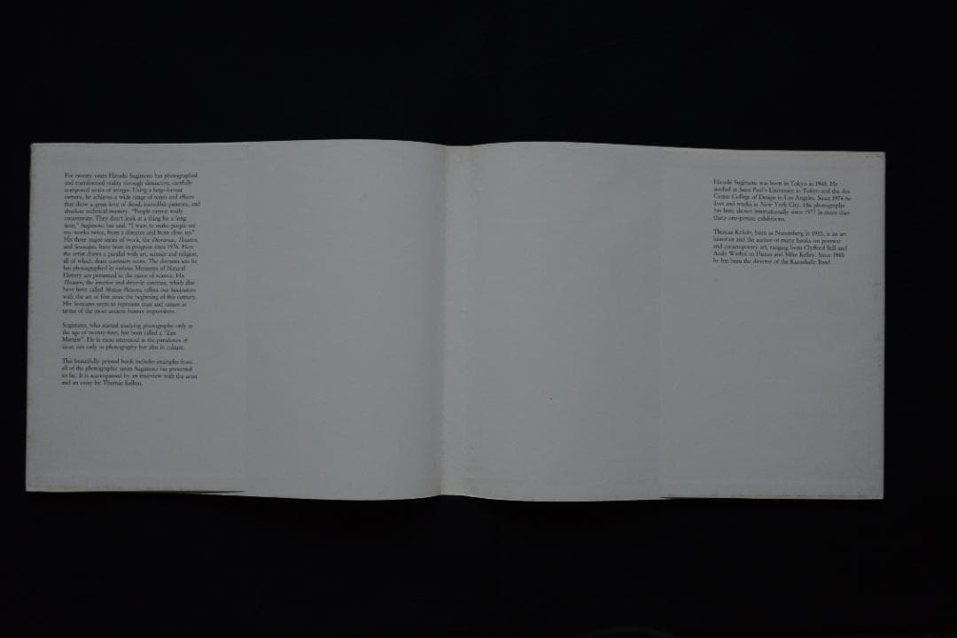 【Hiroshi Sugimoto：TIME EXPOSED】著作直筆サイン美本