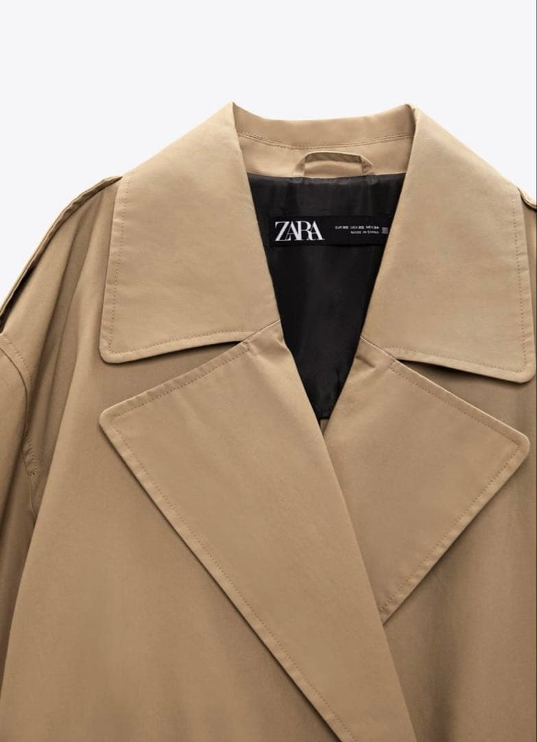 ★新品タグ付き★ ZARA トレンチコート ベージュ　S