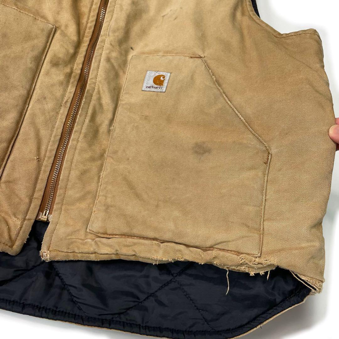 00’s Carhartt ダックベスト ワーク ボロ 企業系 XL